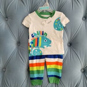 Rainbow rainforest themed baby clothes set